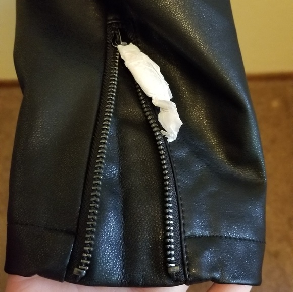 Pamela Dennis Faux Leather Moto Jacket 1X - Picture 8 of 8
